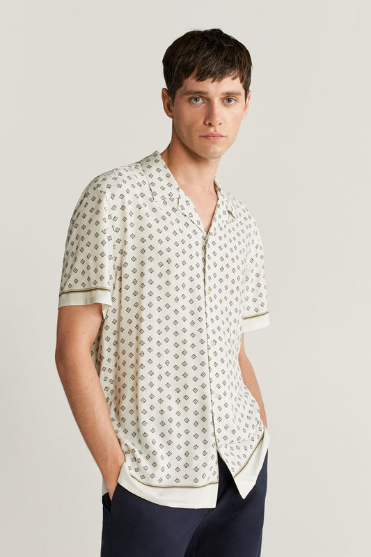 Regular Fit Scarf-Print Shirt