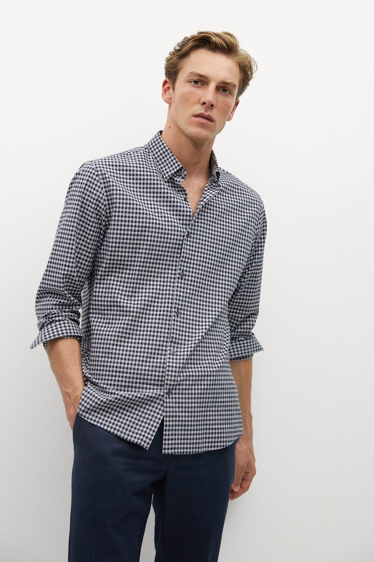 Slim Fit Gingham Check Shirt