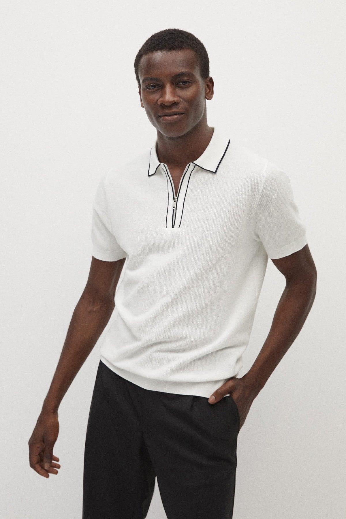 Contrast Trim Polo Shirt