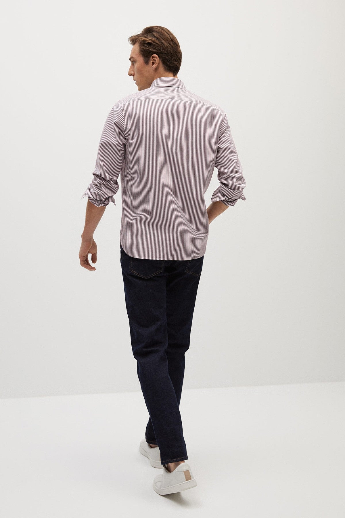 Slim Fit Striped Cotton Shirt