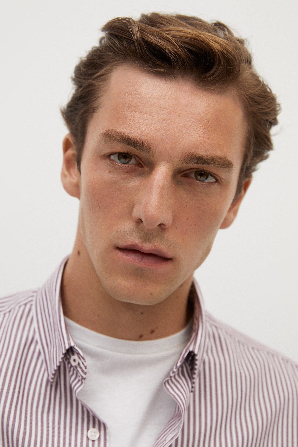 Slim Fit Striped Cotton Shirt