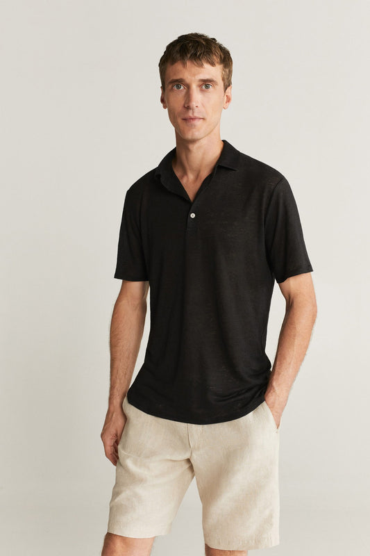 100% Linen Polo Shirt