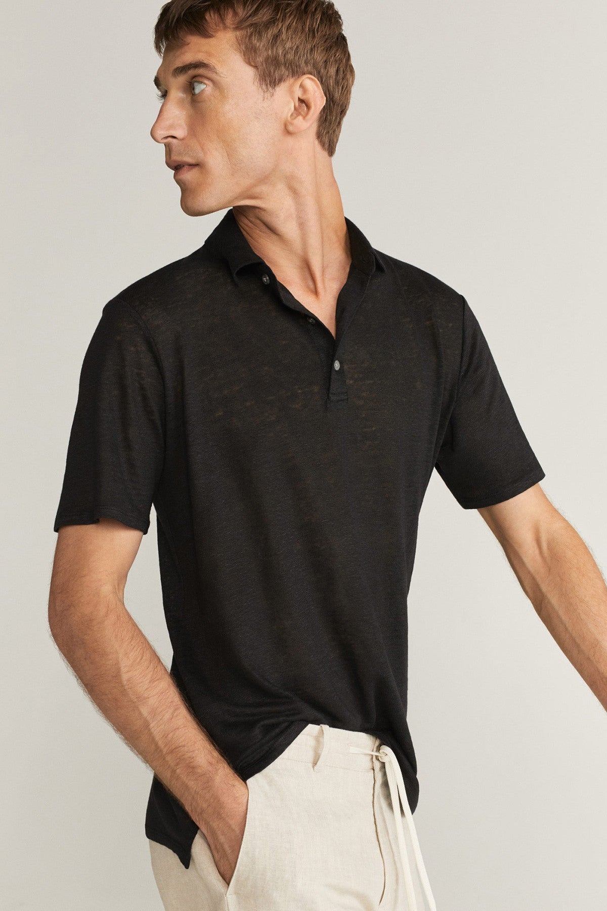 100% Linen Polo Shirt