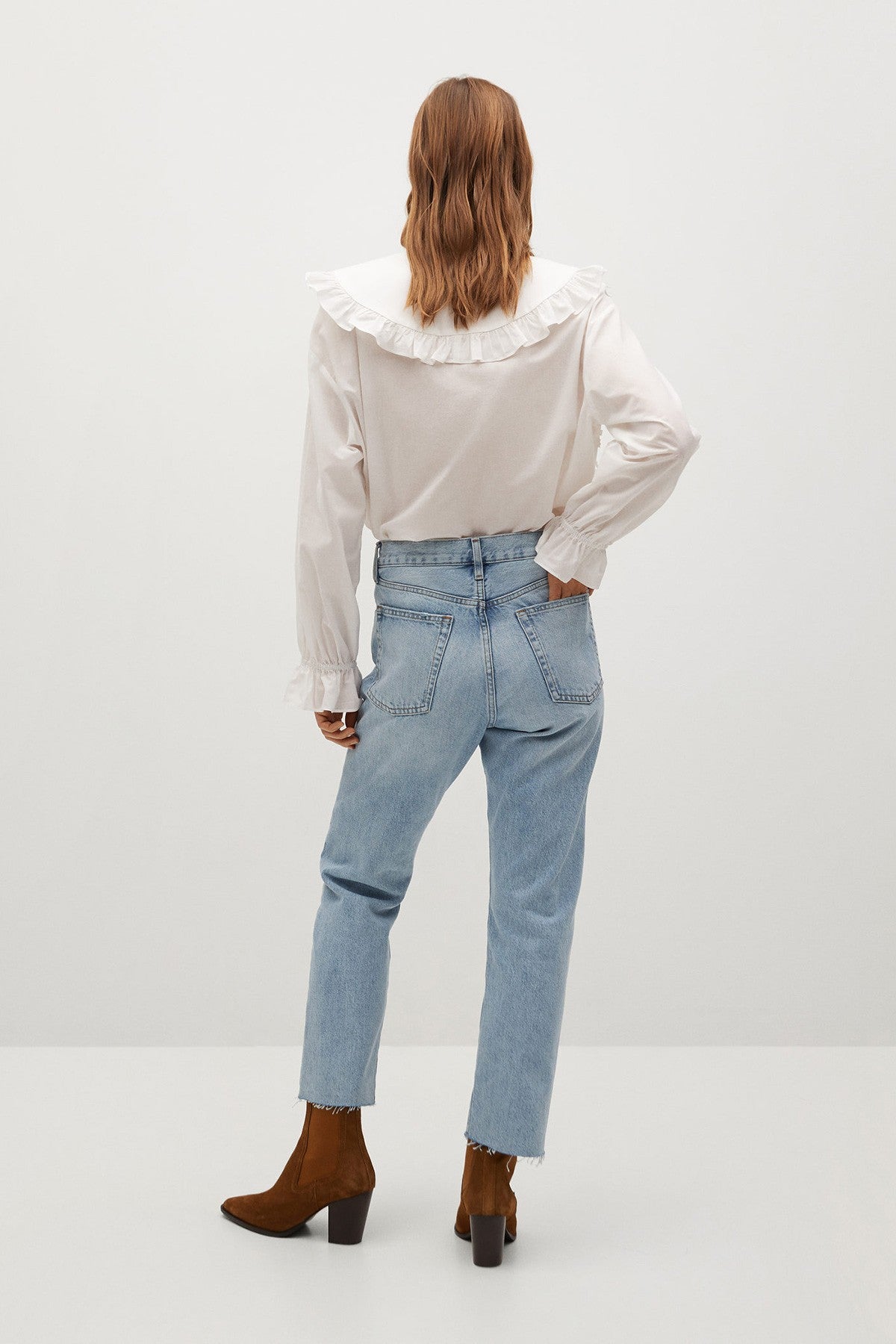 Ankle-Length Straight-Fit Jeans
