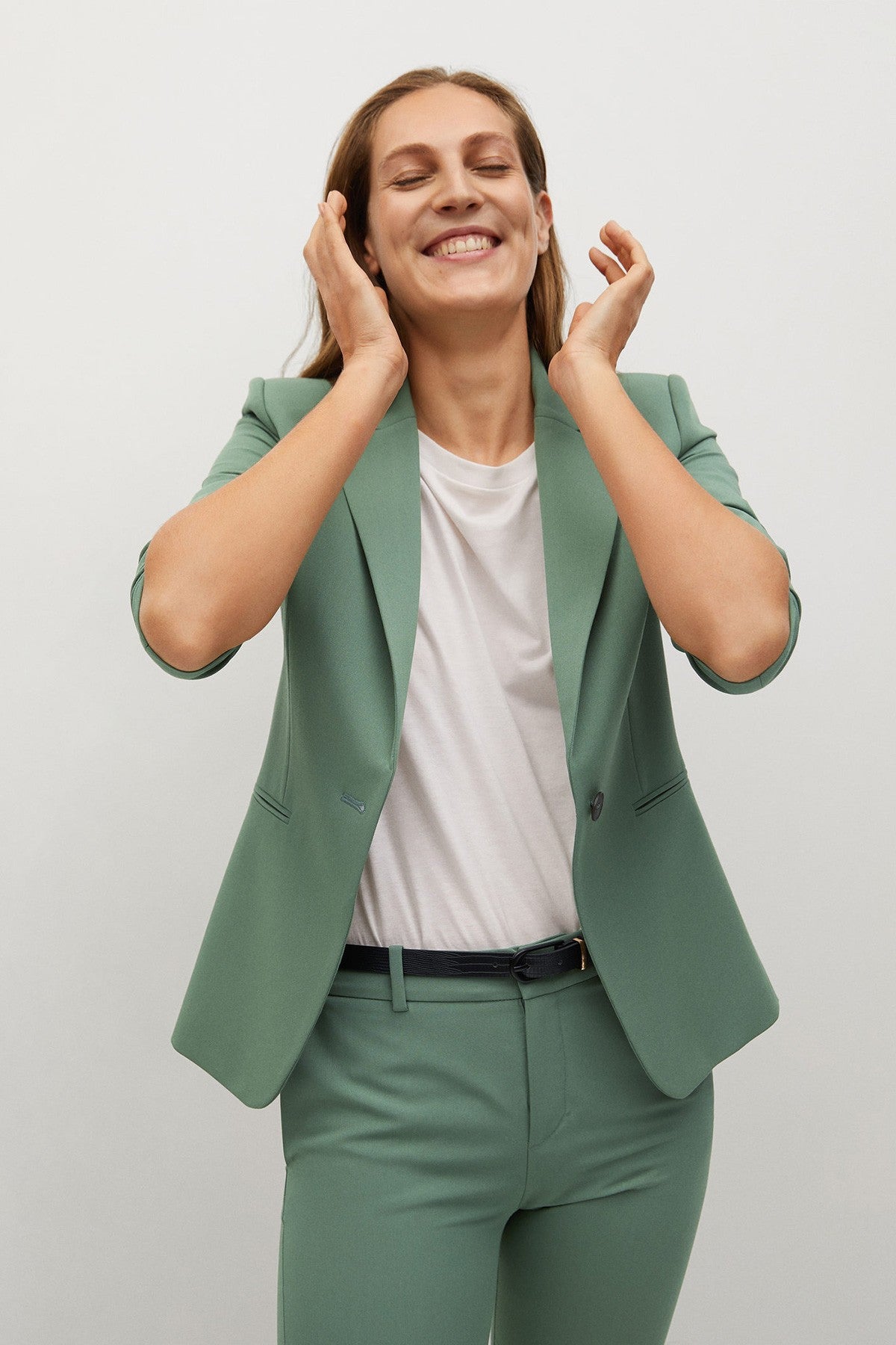Belt Suit Trousers