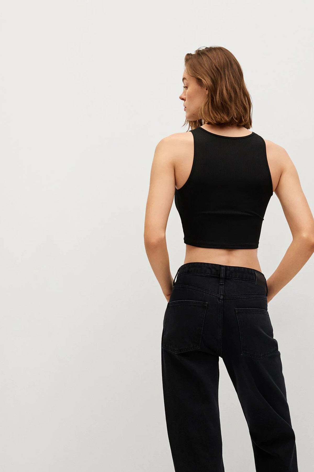 High Waist Straight Jeans
