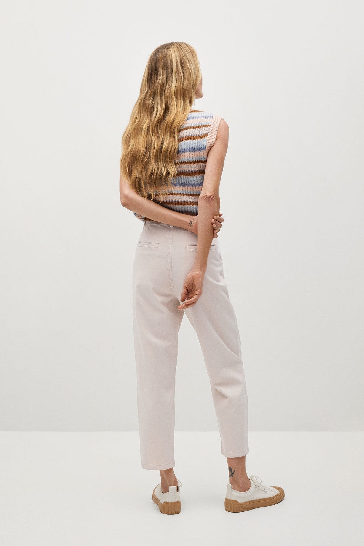 Cotton Pleated Trousers