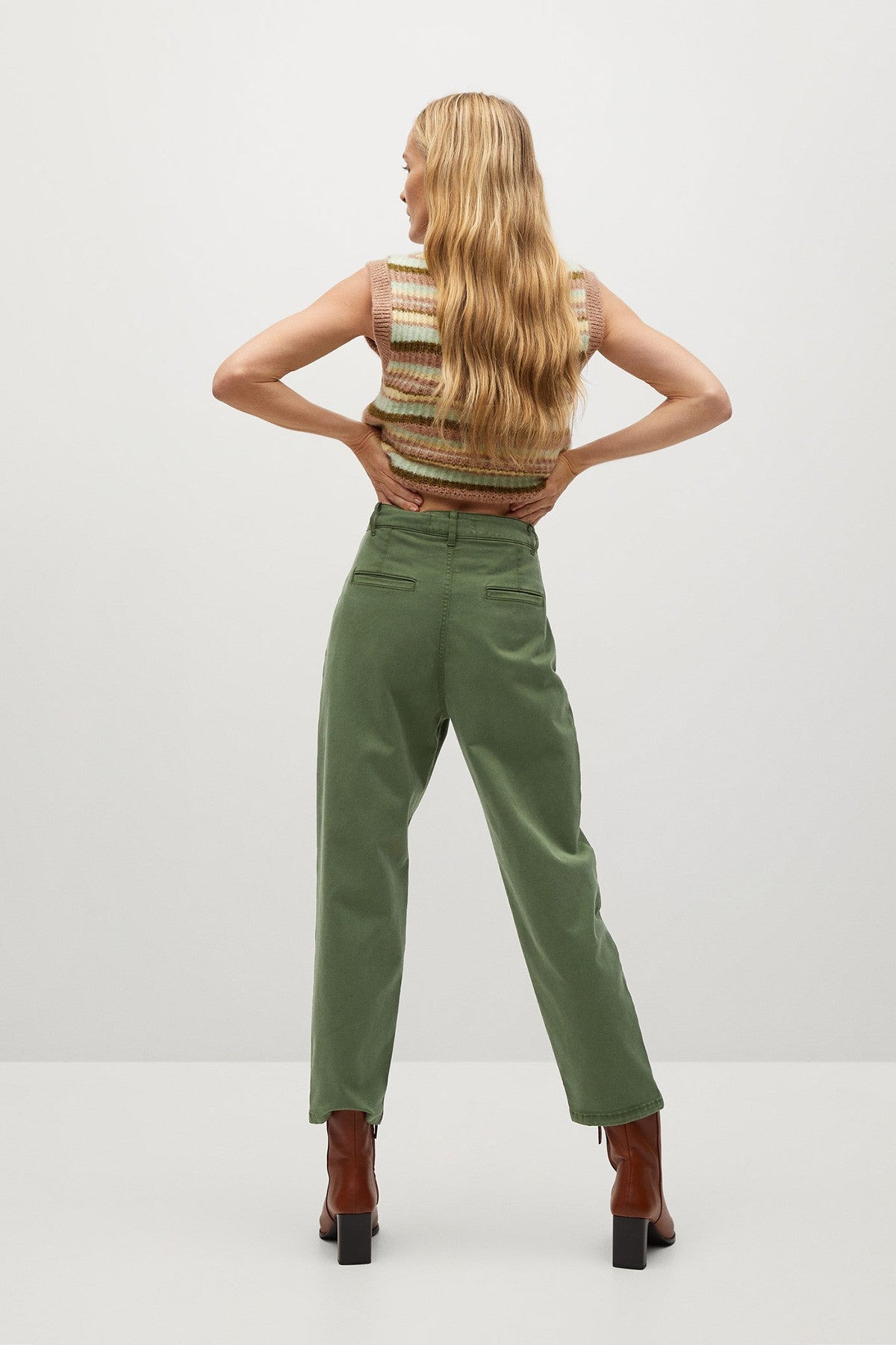 Cotton Pleated Trousers