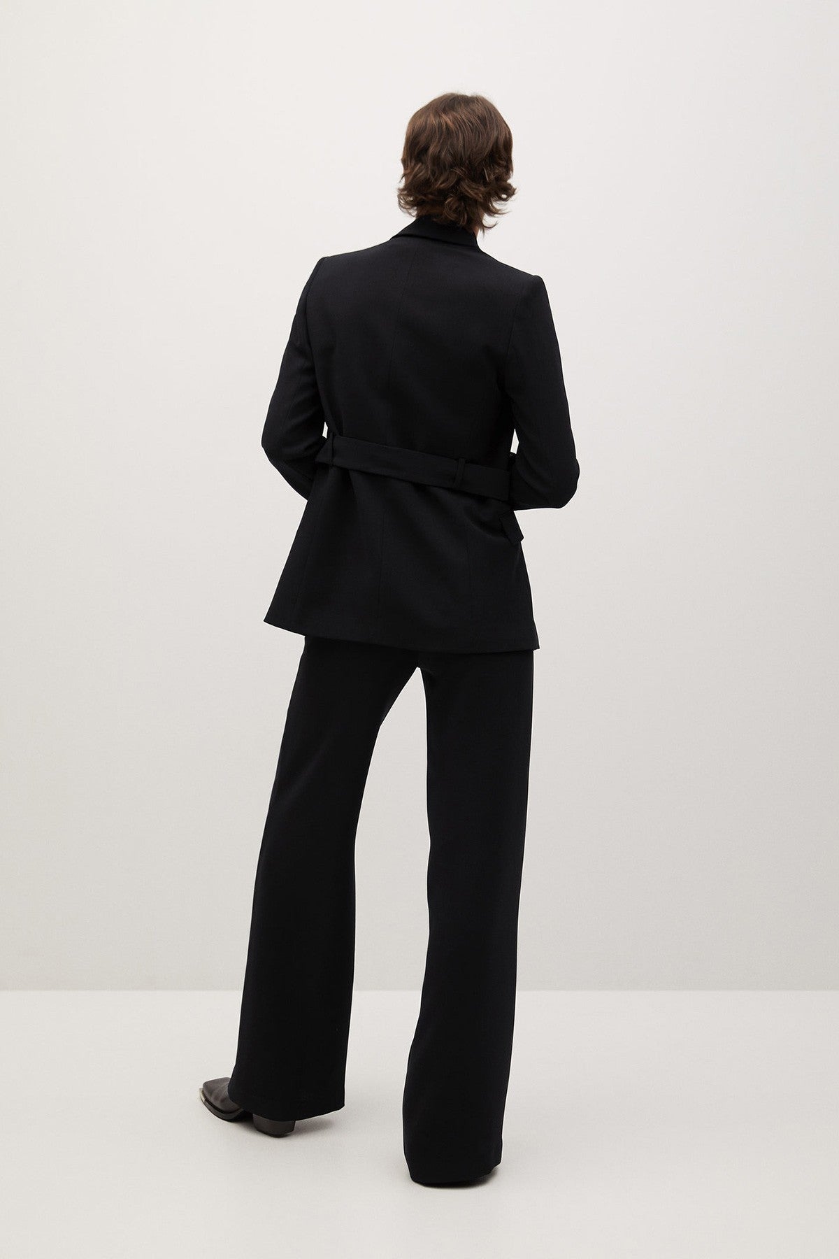 Belted Crepe Blazer