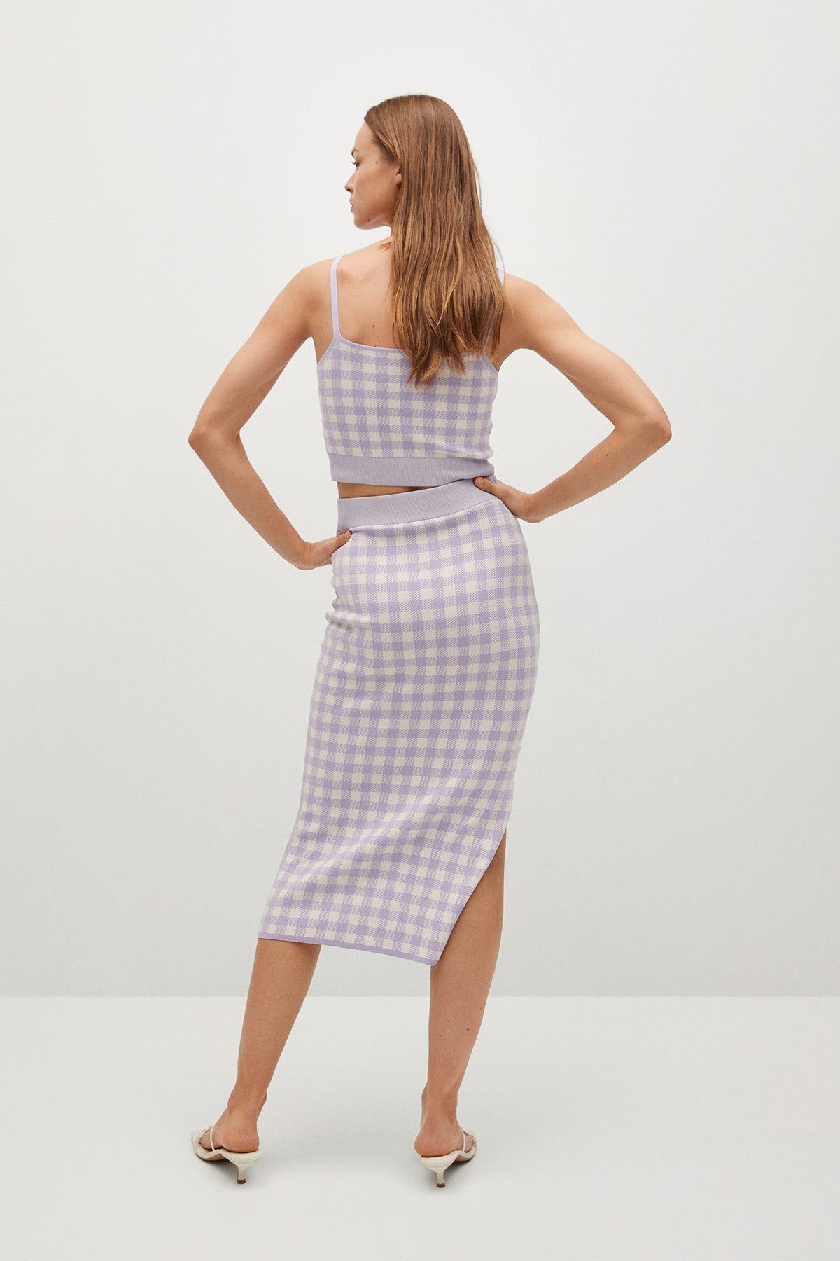 Check Pencil Skirt