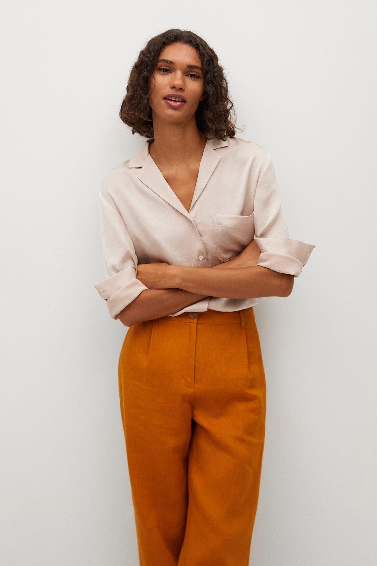 Satin Short Shirt