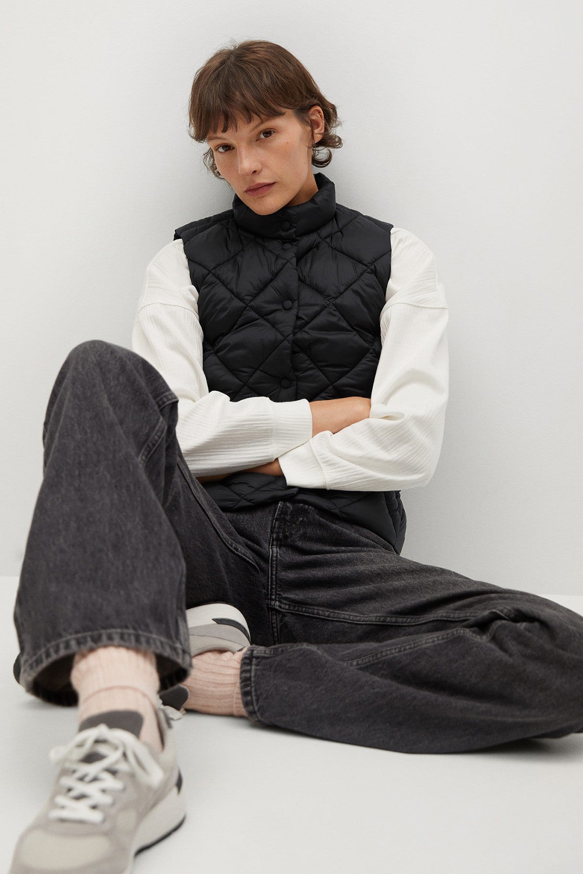 Buttoned Quilted Gilet