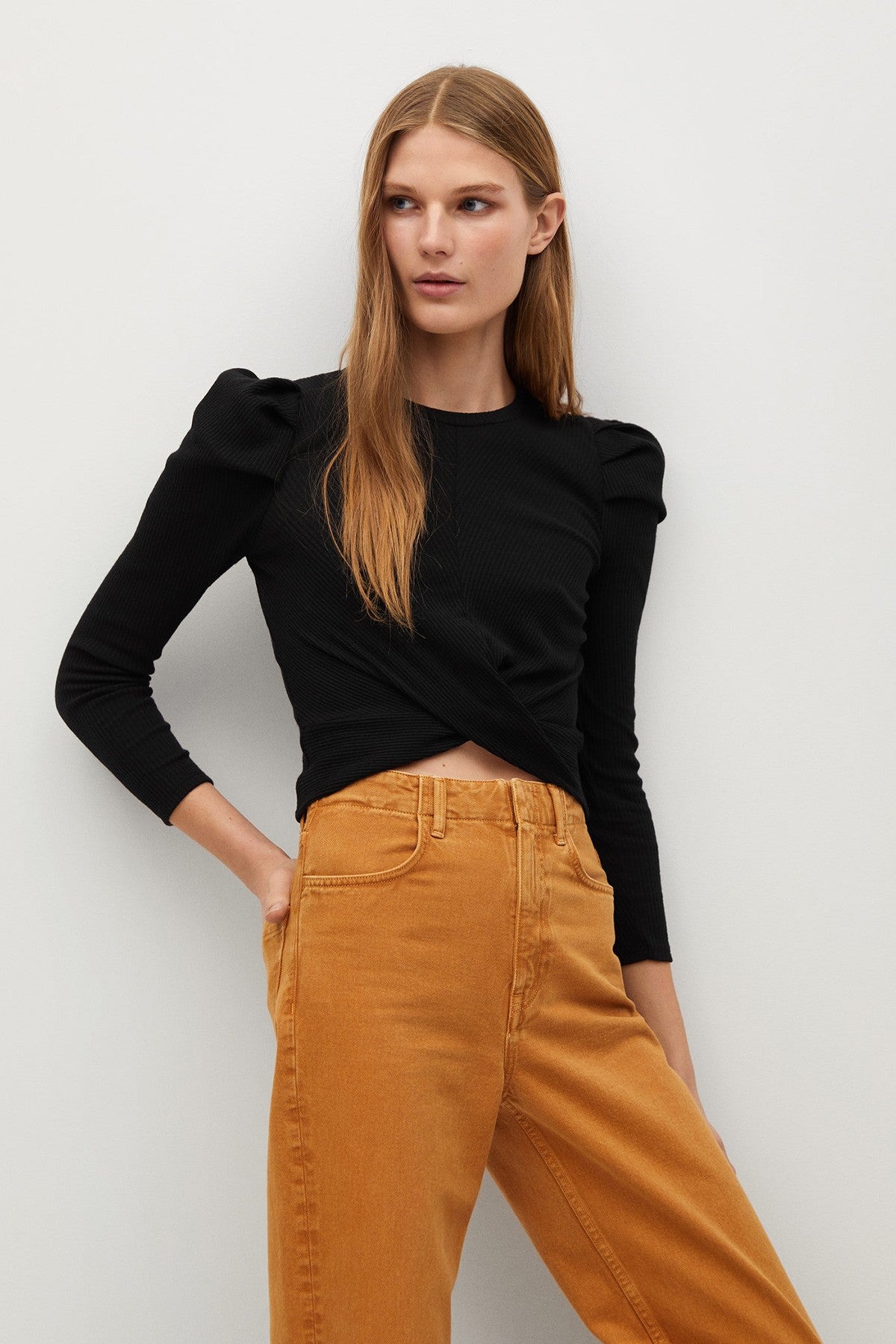Ribbed Crop T-Shirt