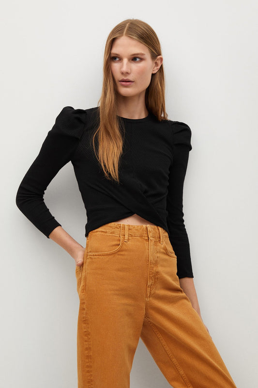 Ribbed Crop T-Shirt