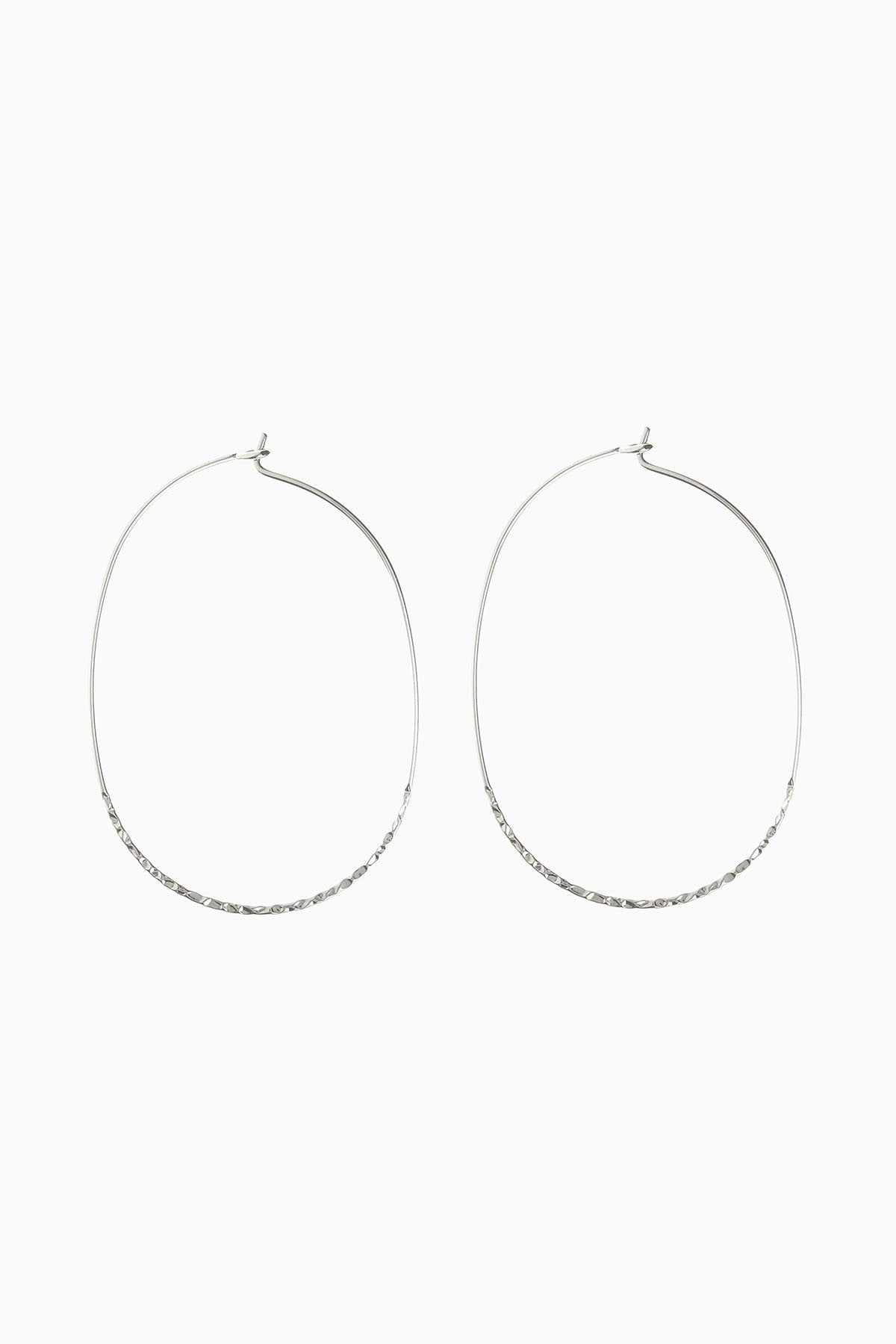 Fine Hammered Effect Hoop Earrings