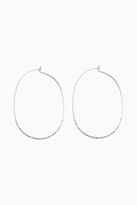 Fine Hammered Effect Hoop Earrings