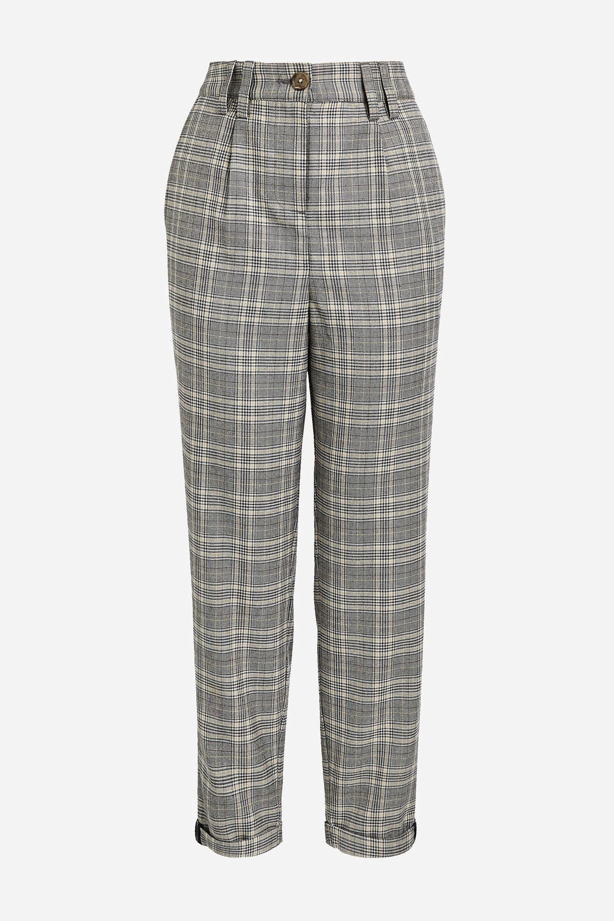 Check Peg Trousers