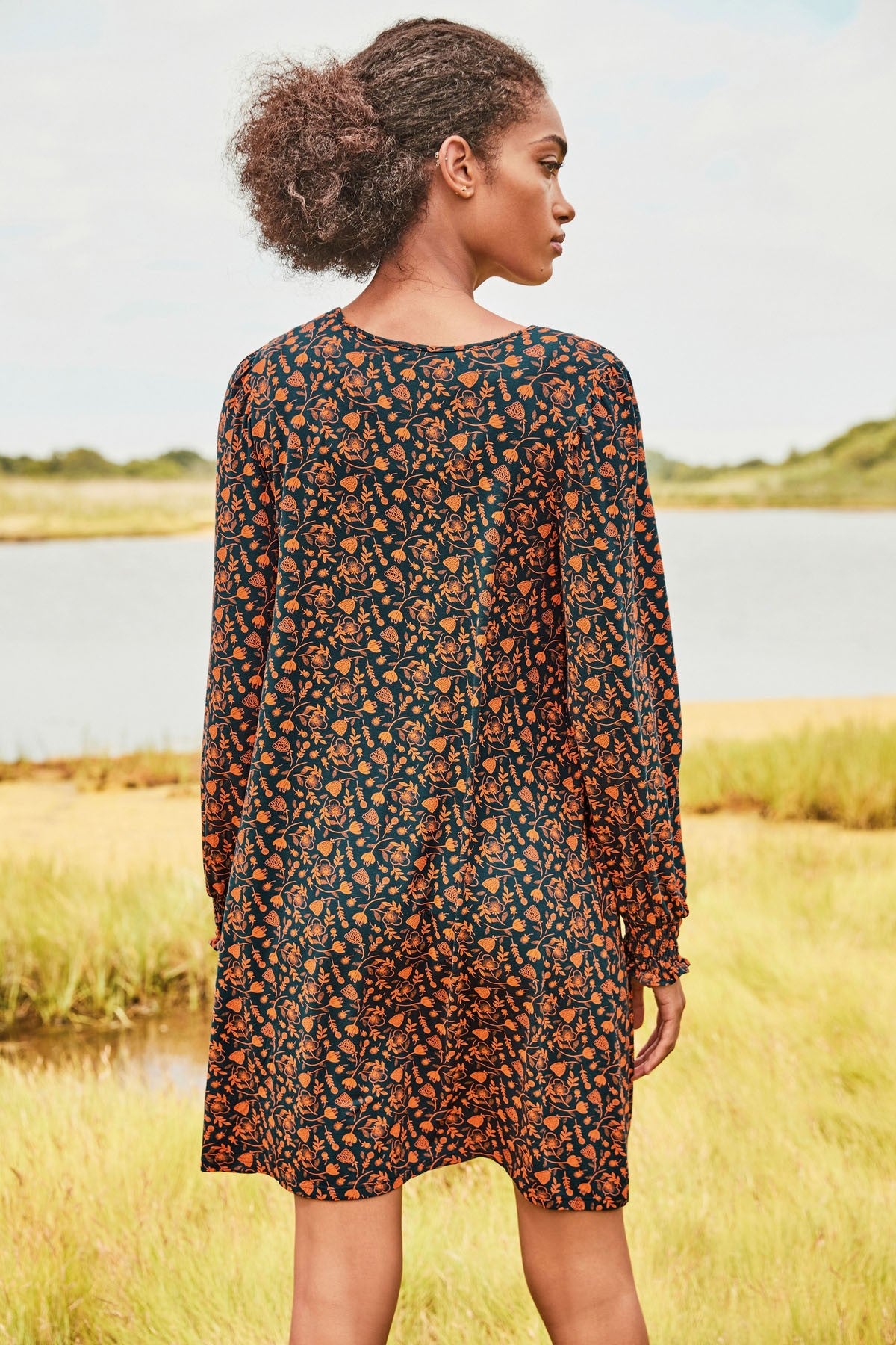 Long Sleeve Smocked Dress