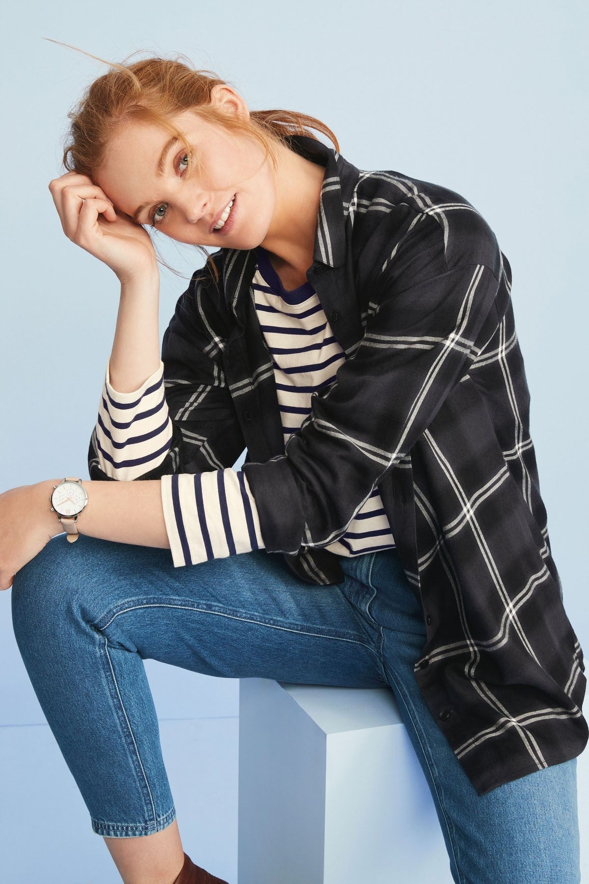Check Boyfriend Shirt