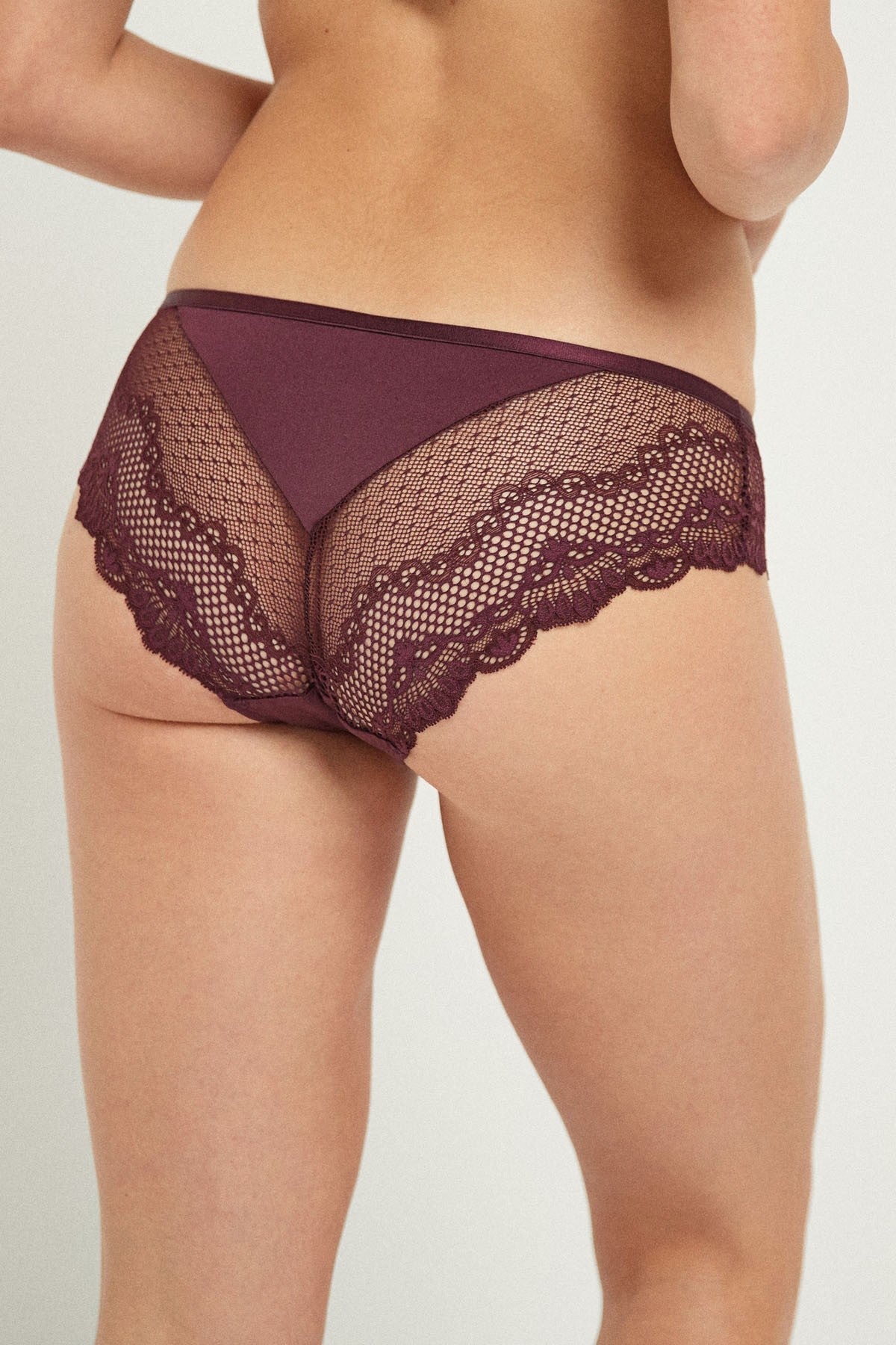 Microfibre And Lace Knickers