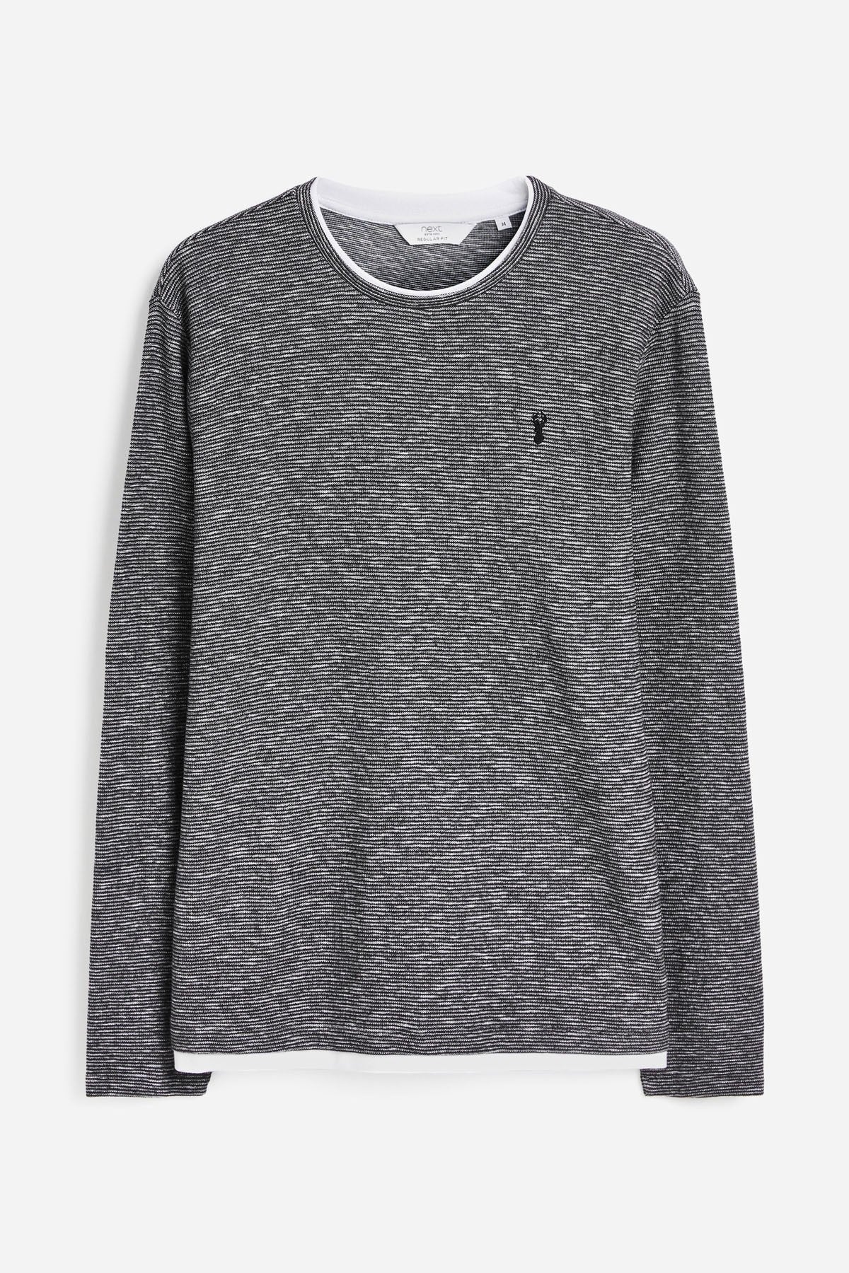 Long Sleeve Mock Layer Crew Neck Top