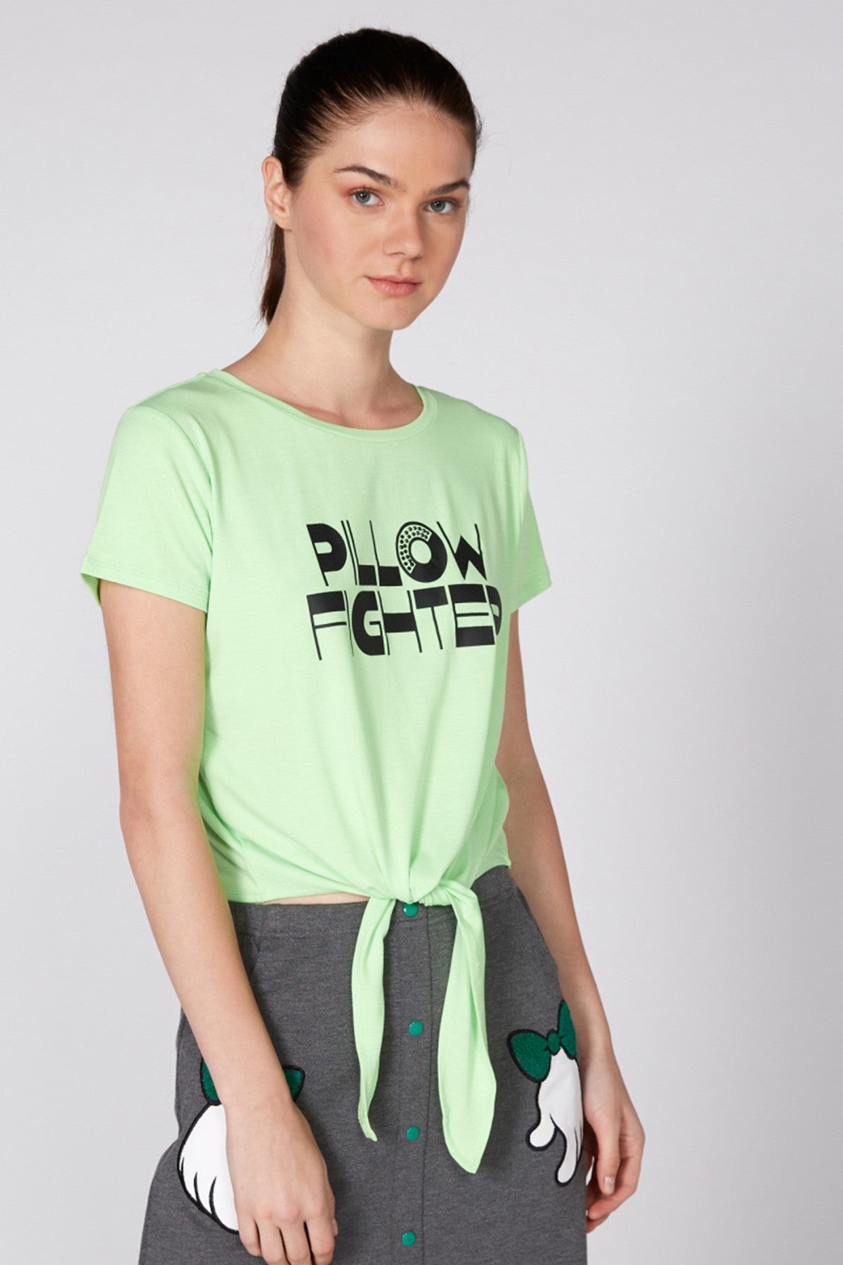 Printed T-Shirt with Round Neck and Short Sleeves