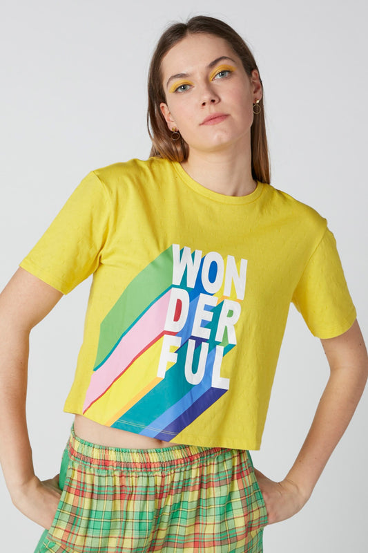 Printed T-Shirt with Round Neck