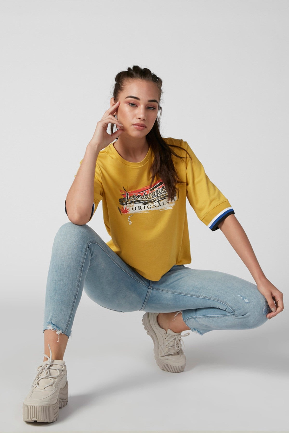 Printed T-shirt with 3/4 Sleeves