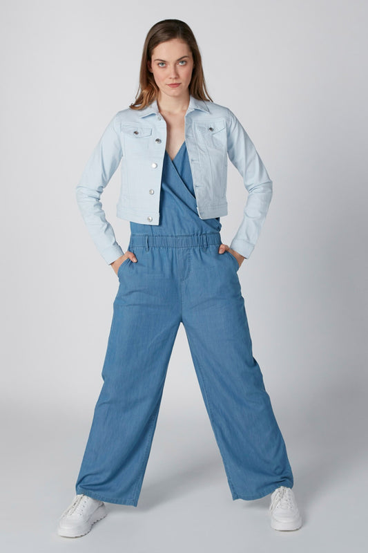 Full Length Plain Jumpsuit with Pocket Detail