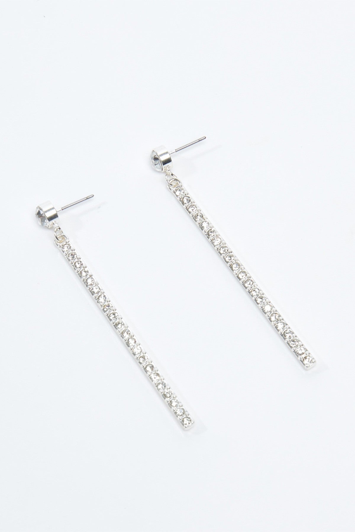 Studded Dangling Earrings with Pushback Closure