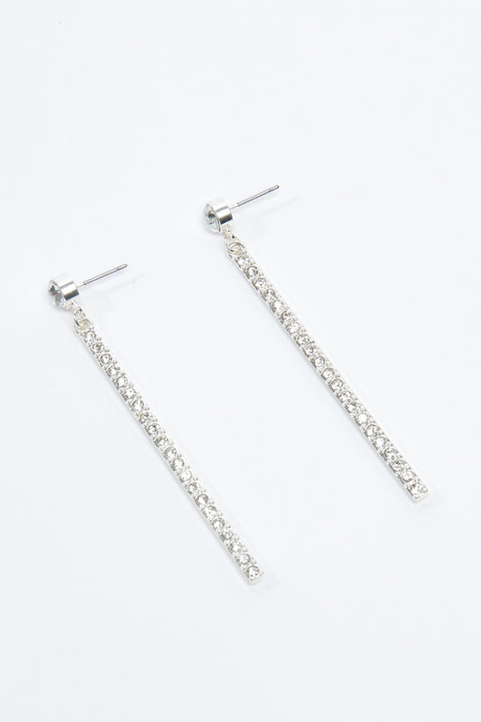 Studded Dangling Earrings with Pushback Closure