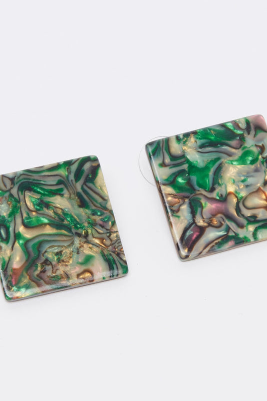 Printed Earrings with Pushback Closure