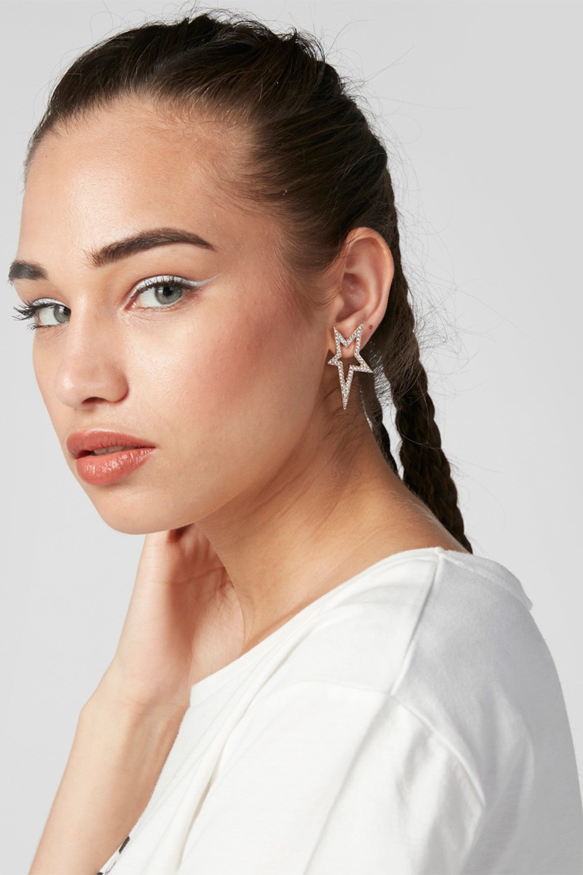 Studded Earrings with Pushback Closure