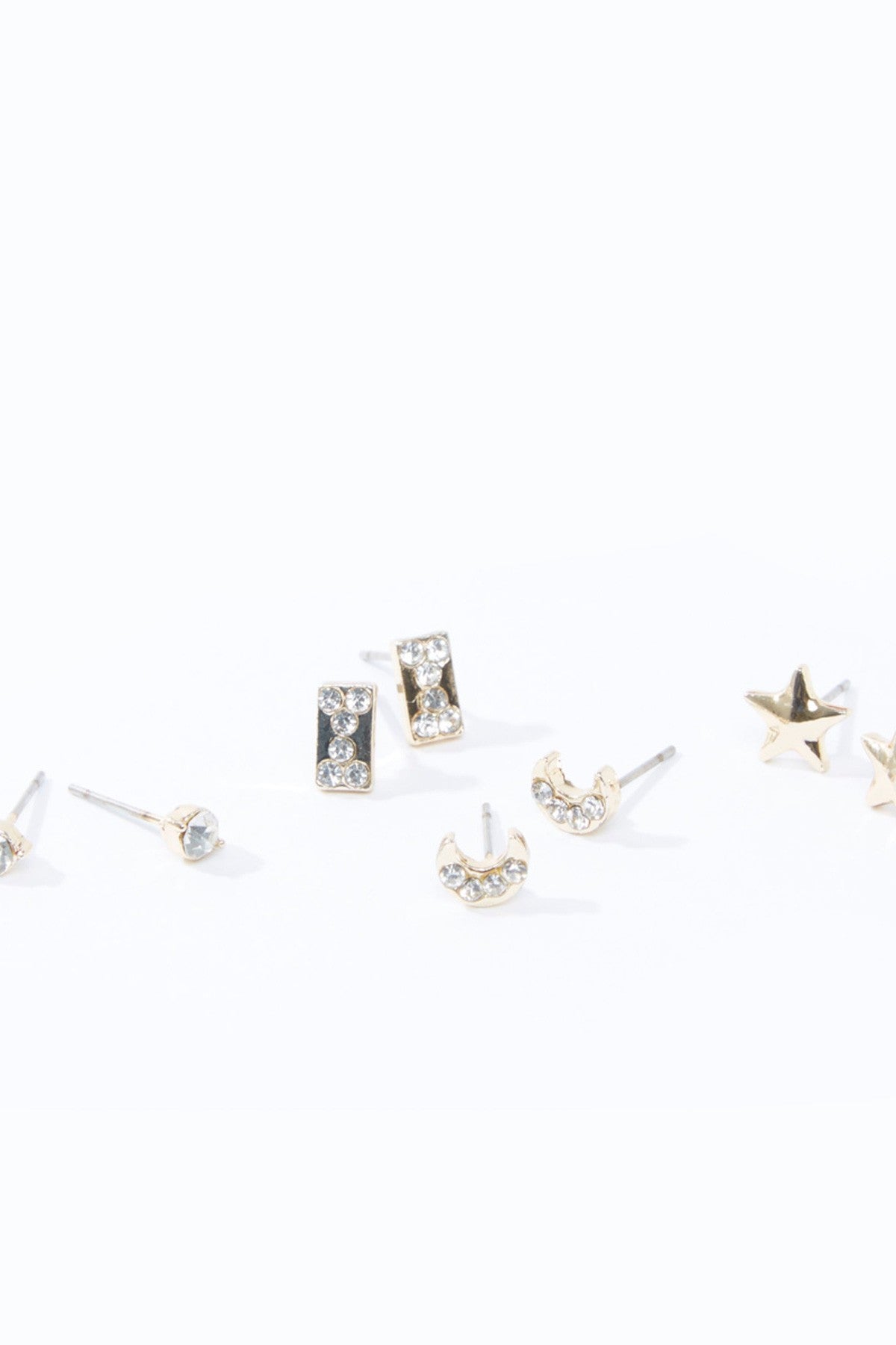 Assorted Earrings with Pushback Closure - Set of 4