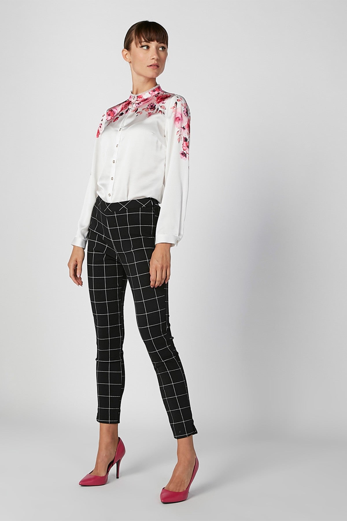Sustainability Printed Shirt with Long Sleeves and Concealed Placket