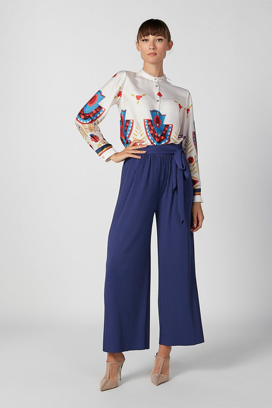 Sustainability Printed Shirt with Long Sleeves and Concealed Placket
