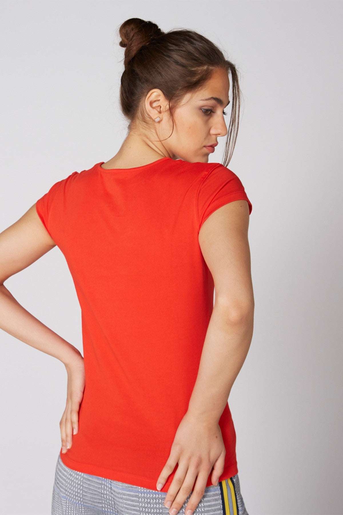 Printed T-Shirt with Round Neck and Short Sleeves