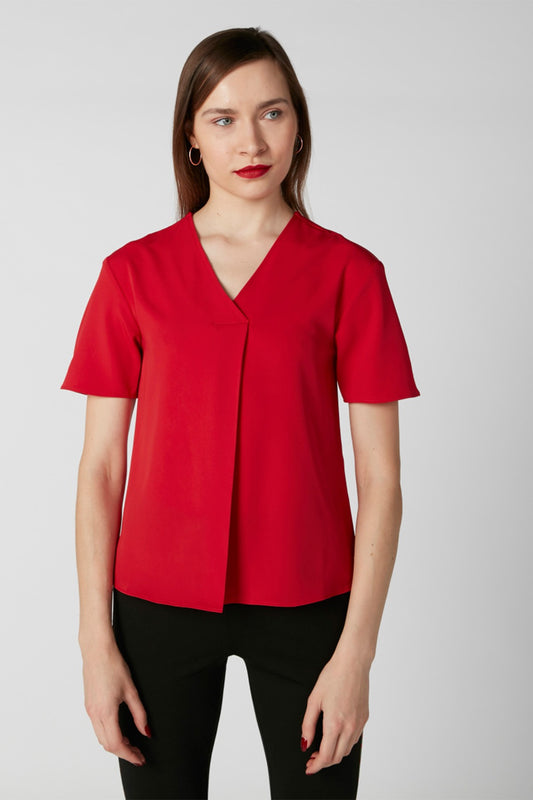 V-Neck Top with Short Sleeves