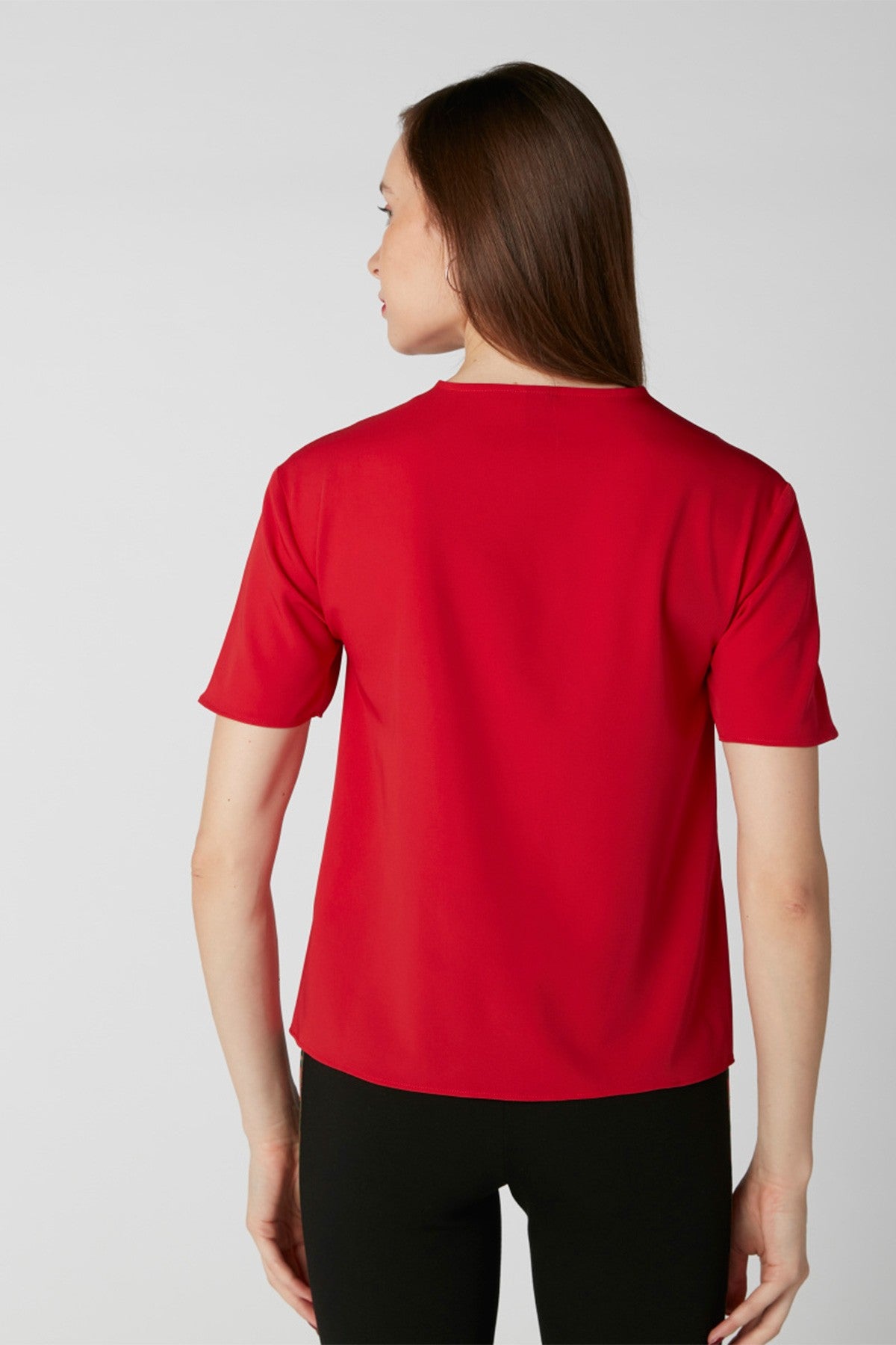 V-Neck Top with Short Sleeves