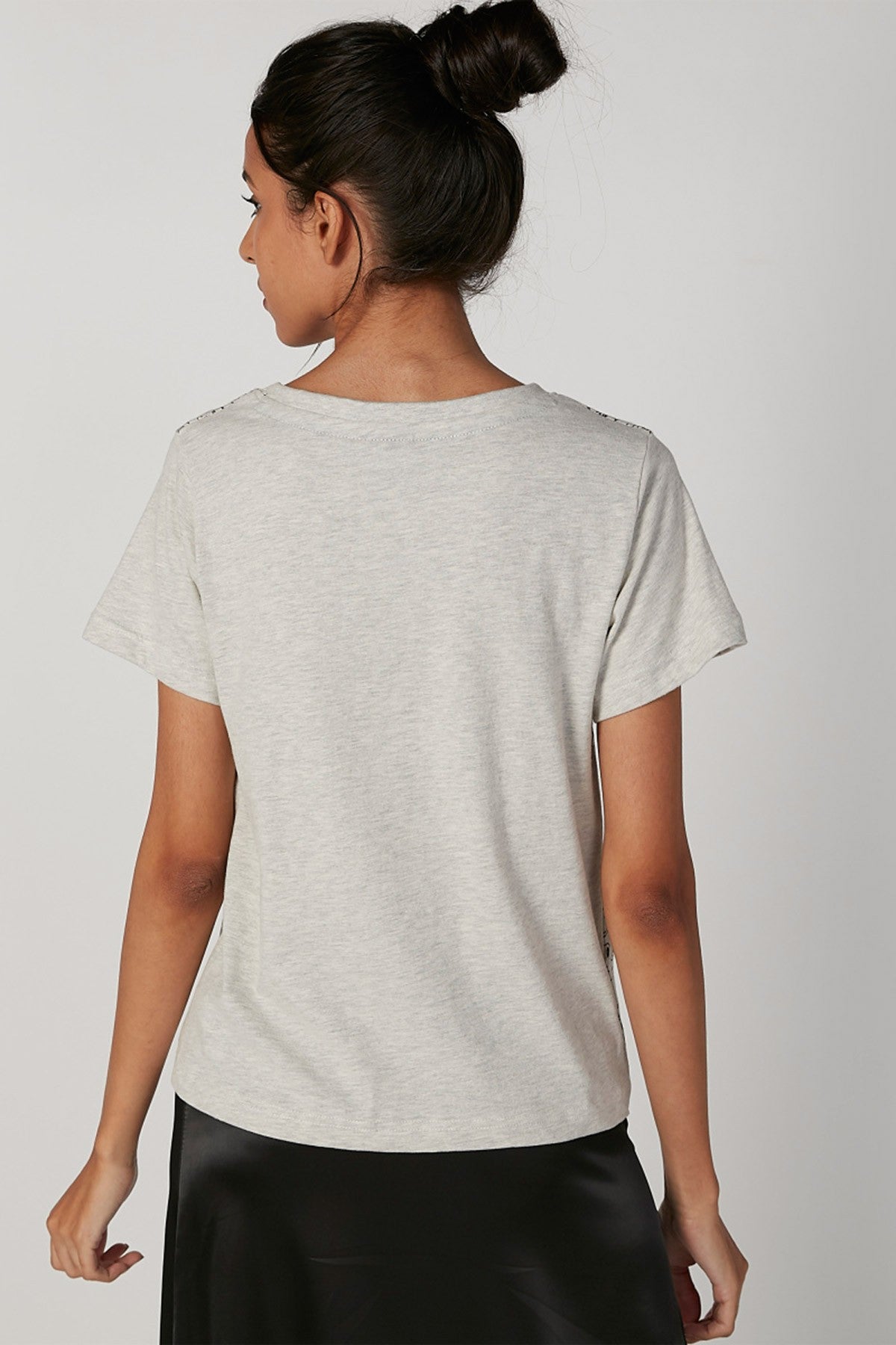 Printed T-shirt with Round Neck