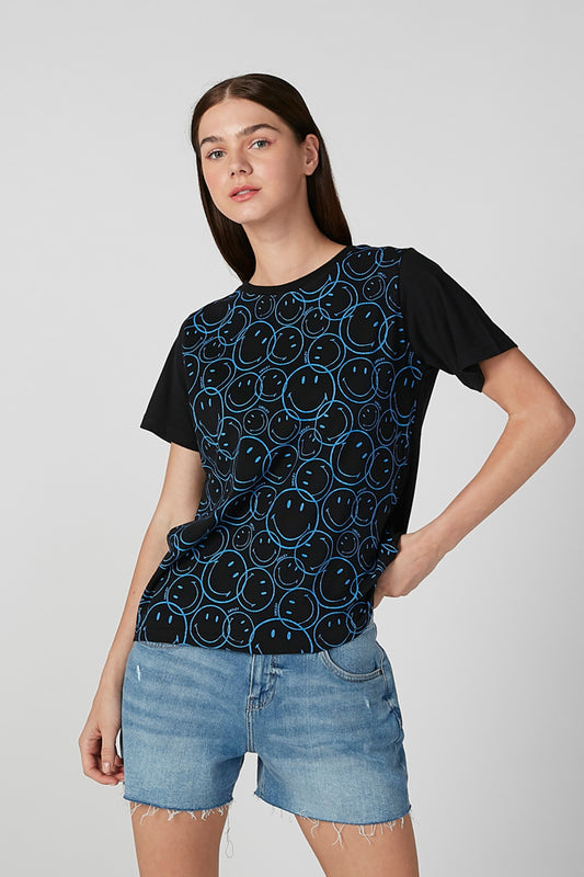 Printed T-shirt with Crew Neck
