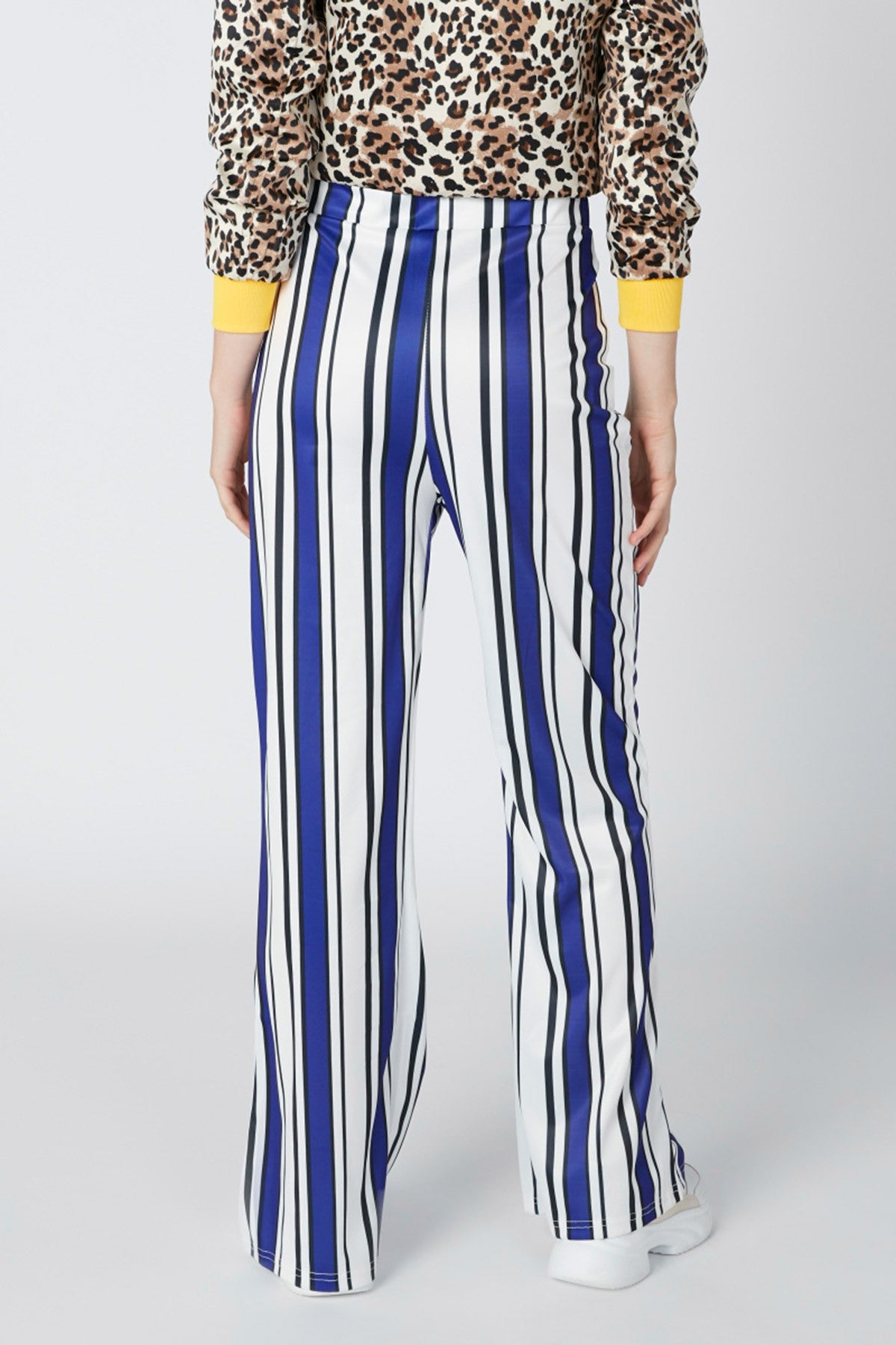 Striped Pants in Wide Fit with Elasticised Waistband