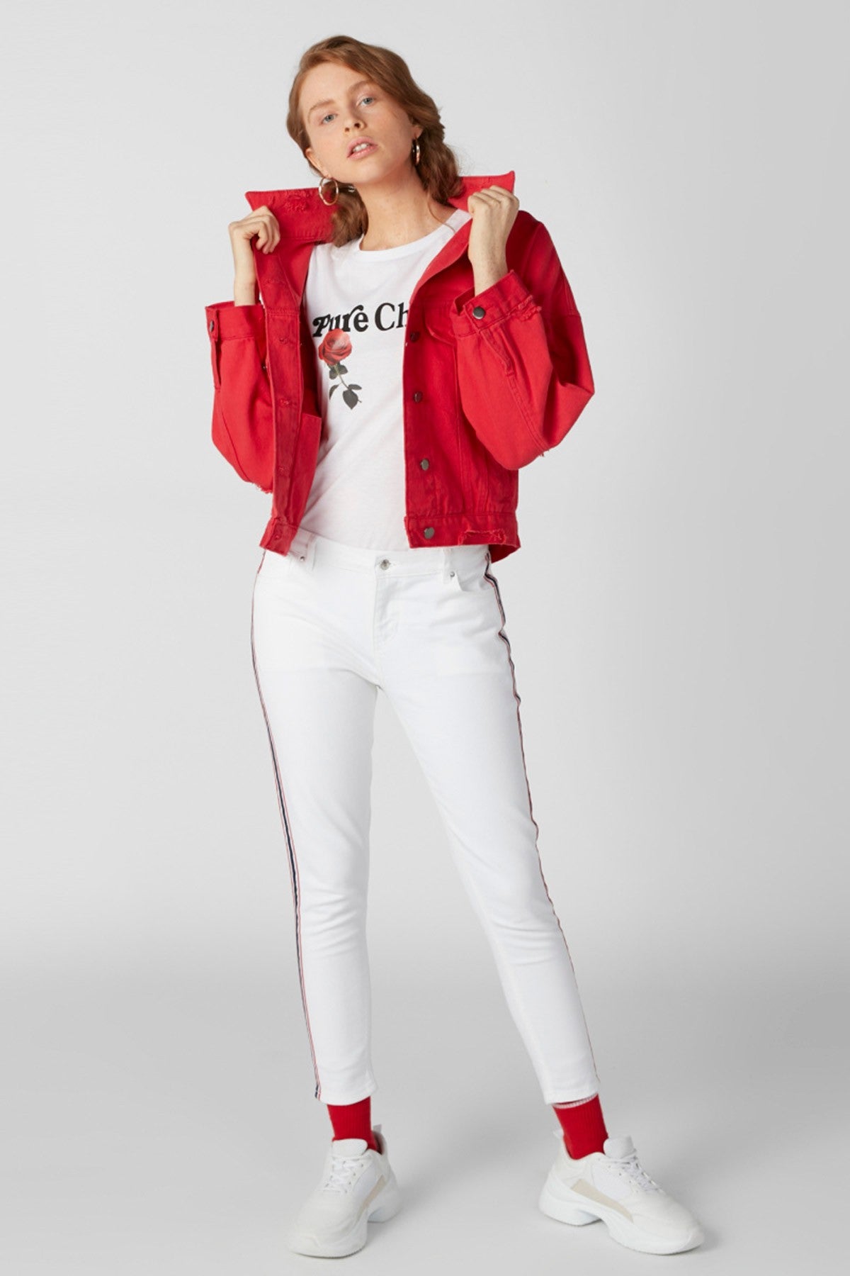 Printed Top with Sequin Detail