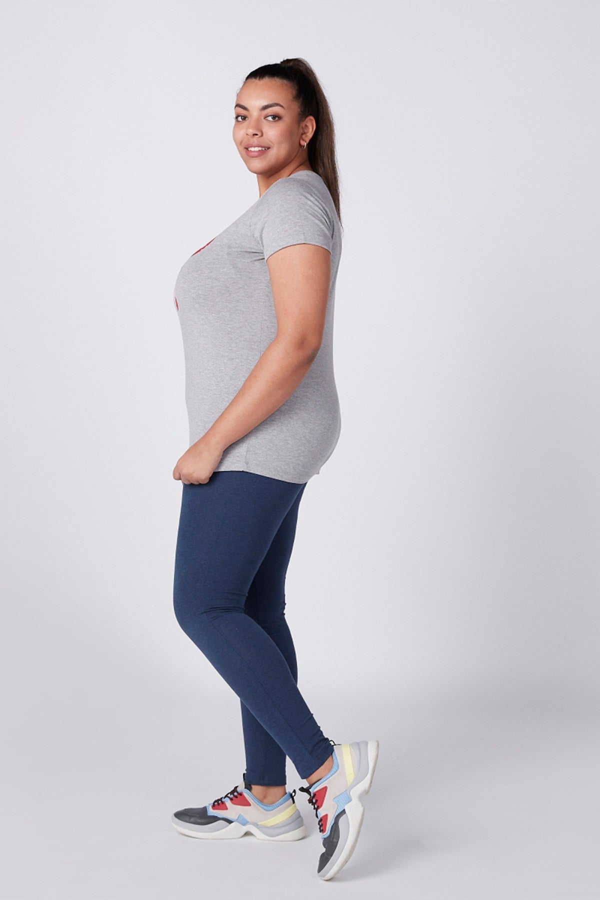 Skinny Fit Full Length Plain Flexi Waist Jeggings with Pocket Detail