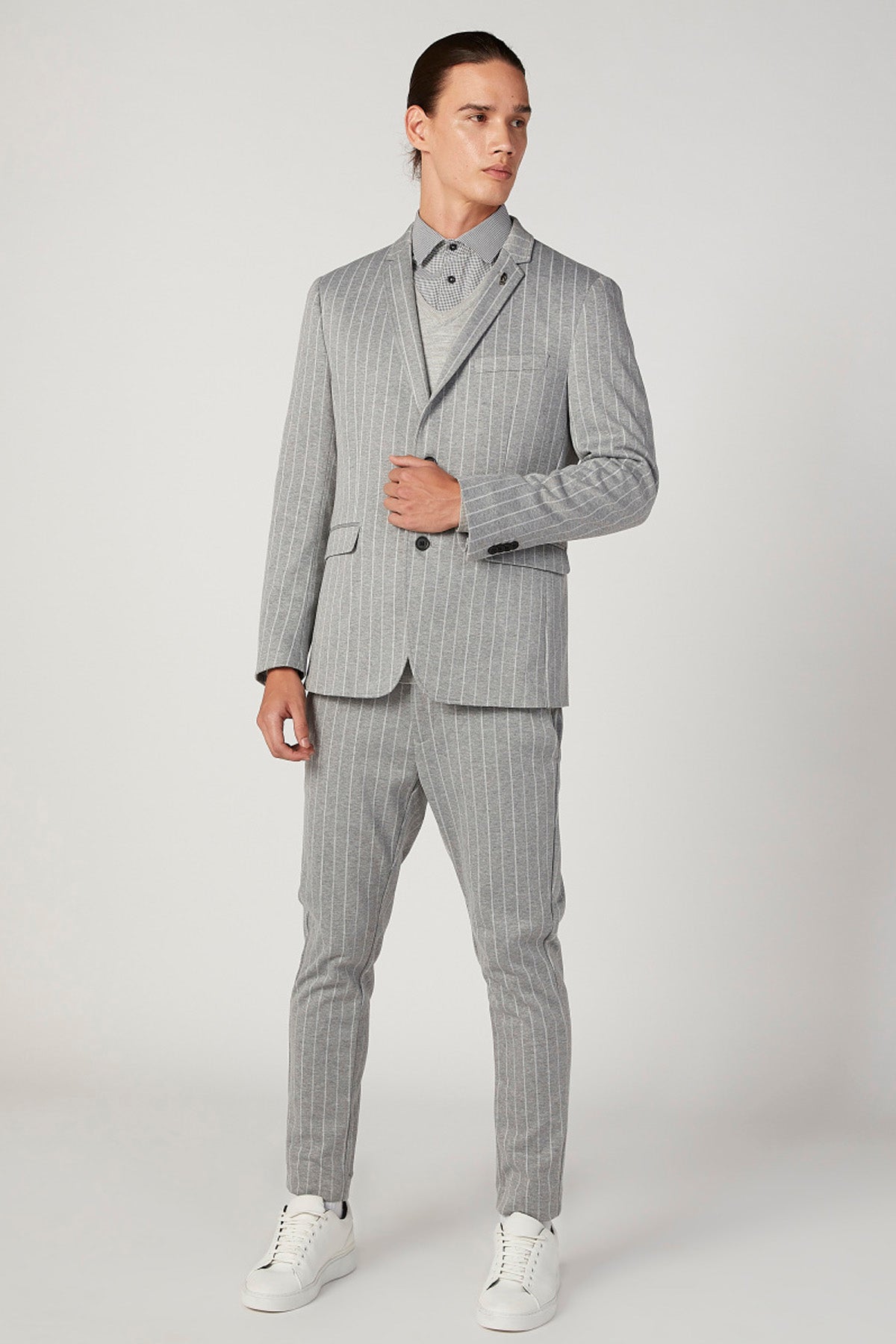 Printed Formal Shirt with Spread Collar and Long Sleeves