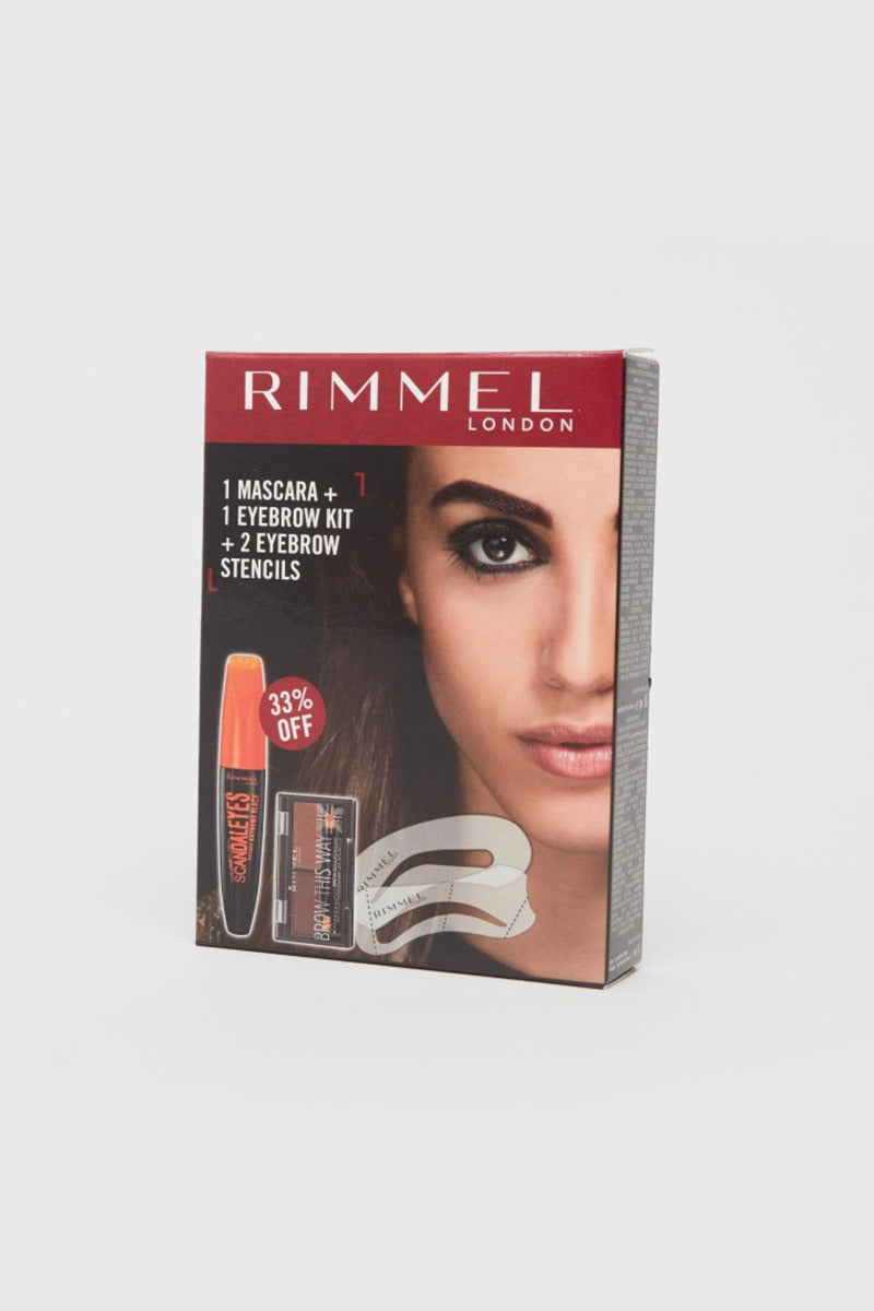 Scandaleyes Extreme Black Mascara + Eyebrow Kit + 2 Eyebrow Stencils Offer Pack