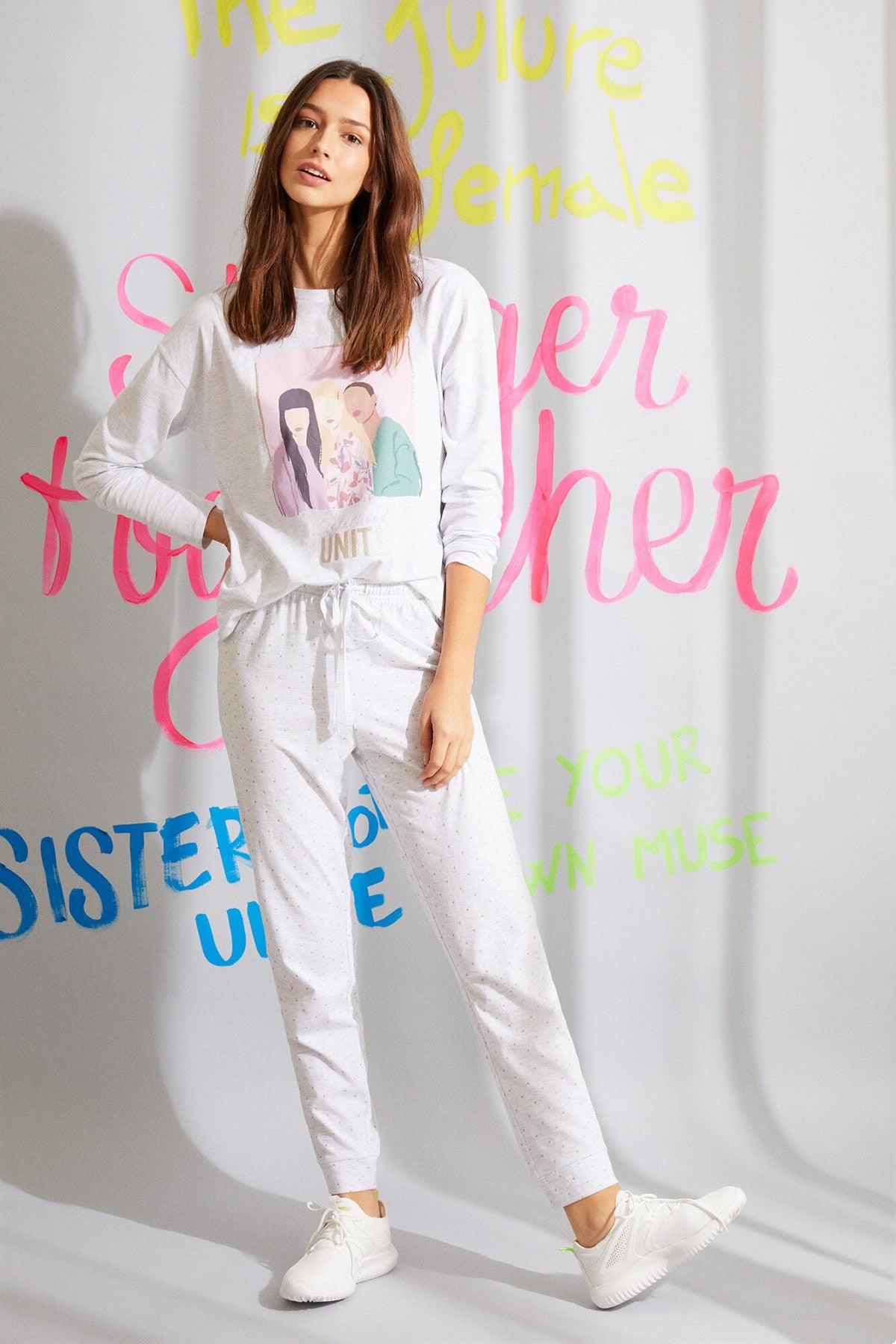 Long White Organic Cotton Pyjamas