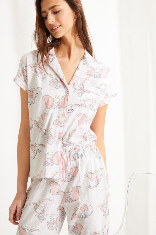 Grey Dumbo Classic Capri Pyjamas