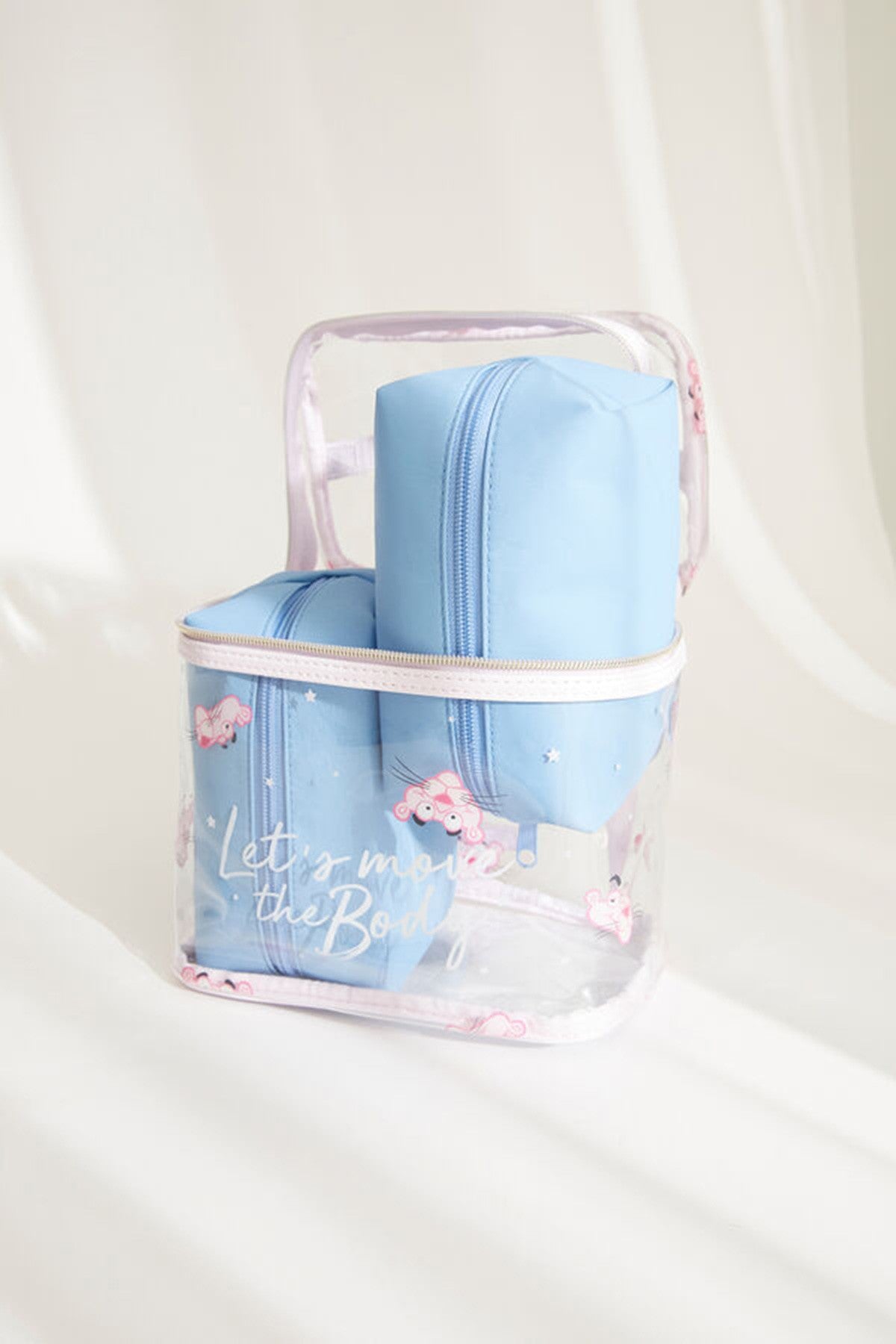 Pack Of 3 Pink Panther Vanity Cases
