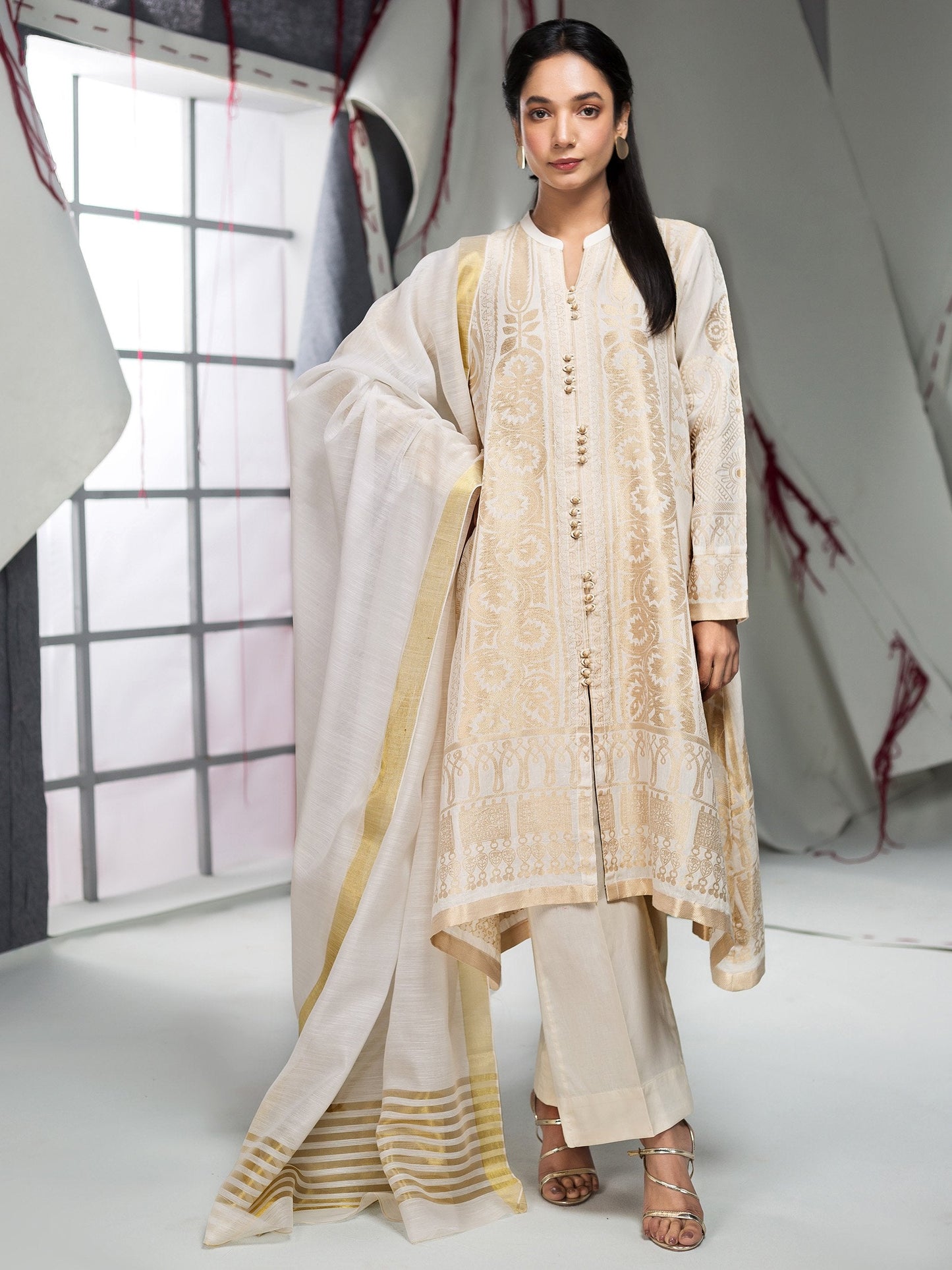 2-Pc Jacquard Suit